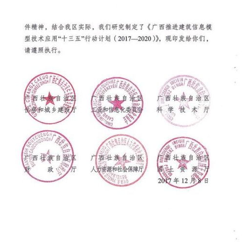 廣西六廳聯合印發《推進建筑信息模型技術應用“十三五”行動》通知，全面推動BIM技術開發與應用